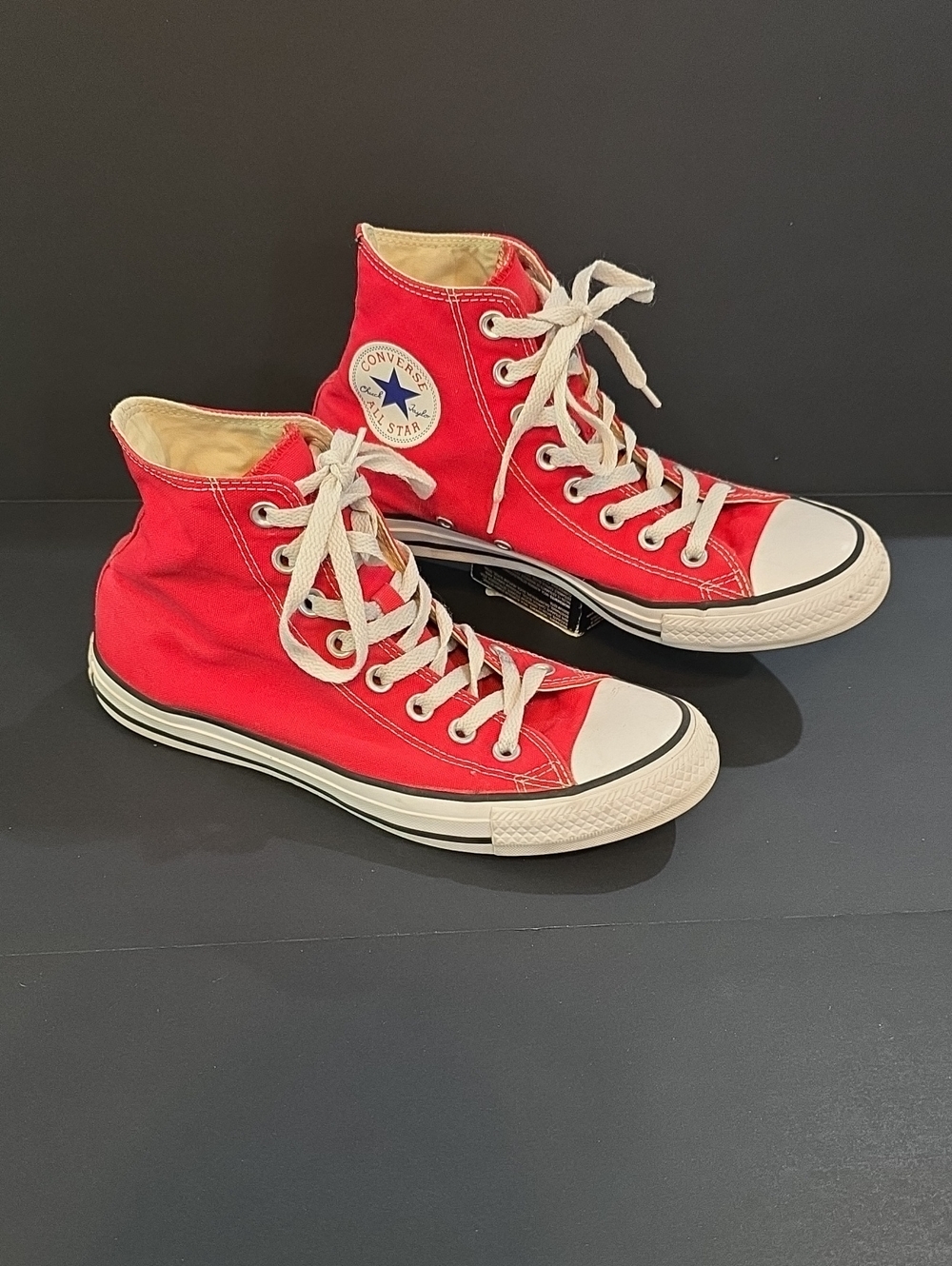 Converse High Top All Star Sneakers in Red with White Women Size 8.5 Men 6.5